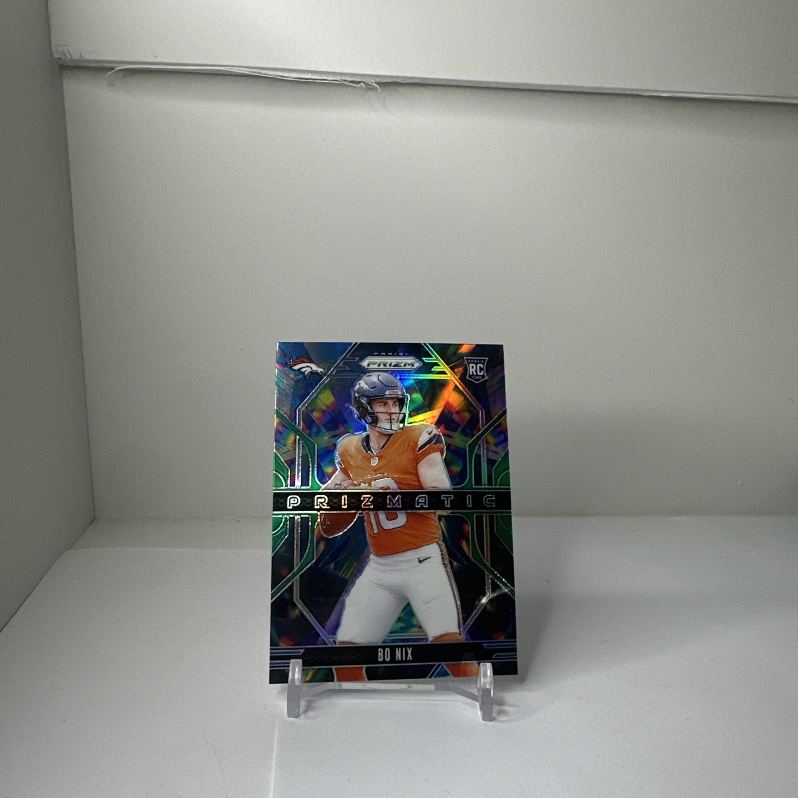2024 Panini Prizm Bo Nix Silver Prizmatic Rookie Card Denver Broncos RC #11