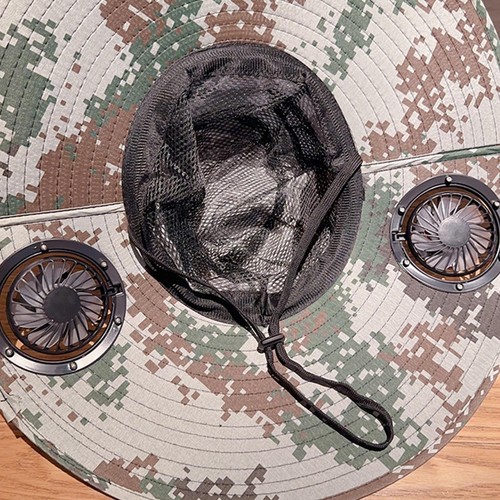 Solar Fan Hat Wide Brim Fishing Hat UV Resistant Wearable Solar Powered Fishing - Picture 4 of 16