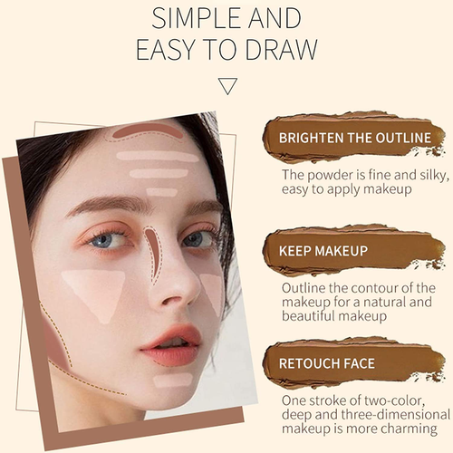 Double-End Contour Highlighter Stick, Contour Stick,Face Highlighter, Contour Ma - 第 7/12 張圖片