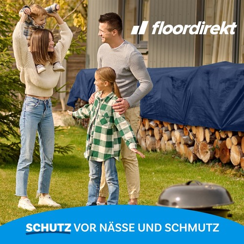 Abdeckplane Plane mit Ösen Holzplane Gewebeplane Schutzplane Gartenmöbel - Bild 15 von 43