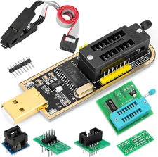 EEPROM BIOS USB Programmer Kit CH341A Programmer +1.8V Adapter & SOIC8 Clip & SO