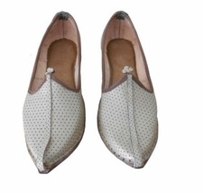 Men Shoes Jutties Mojaries Flat Khussa Indian Flip-Flops Handmade Leather US 7