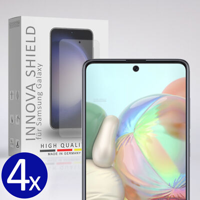 4x Panzerfolie Displayglasschutz für Samsung Galaxy A71 Echt 9H Fingerabdruck HD