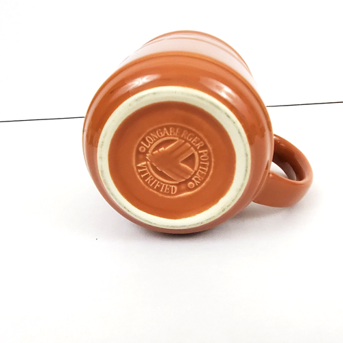 Longaberger Tazza Ceramica Tradizioni Tessuto Tazza Caffè Spezie Marrone 4 in - Foto 6 di 11