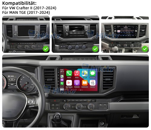 Radio 10" CarPlay Android 13 4+64GB 8 núcleos para VW Crafter 2017-2024 GPS Navi RDS - Imagen 2 de 16