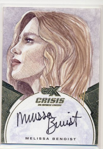 CZX Crisis on Infinite Earths Supergirl Boceto Mae Autógrafo Melissa Benoist - Imagen 1 de 2