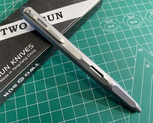 TwoSun TC4 Titanium Tactical Office Push Button Mechanism Pen TS-Pen43-Gray - Picture 3 of 5