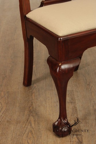 Henkel Harris Chippendale Style Set of Three Mahogany Side Dining Chairs - Picture 8 of 17