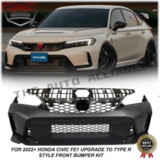 Fits 2022+ Honda Civic FE1 Up To Type R Style Front Bumper Conversion Body Kit