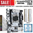 X99 K9 Motherboard LGA 2011-v3 + Xeon E5 2697 V4 CPU 16GB DDR4 2666 MHz RAM Kit