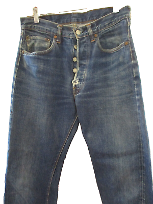 Vintage 1960s Levis 501 Big E Redline Selvedge Blue Jeans Vintage 1960s Levis 501 Big E Redline Selvedge Blue Jeans