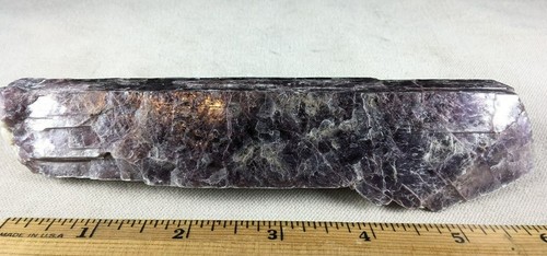 Bacchetta grande viola lepidolite mica placcata cristallo - 262 grammi - Foto 4 di 12
