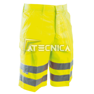 Bermuda giallo alta visibilità catarinfrangente AERRE ACV pantalone corto  ISO E | eBay