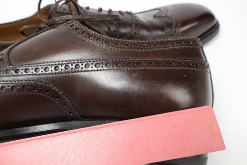 SUITSUPPLY Shoes Men's (EU) 42 / 43 Brown Wingtip Oxford Lace Up Leather - Picture 14 of 15
