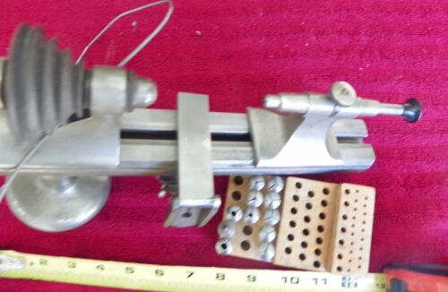 Vintage Tool Watchmaker 8mm Lathe G Boley 11 collets Germany FINE LATHE - Picture 14 of 15