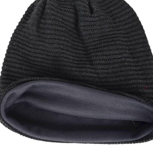 Gorro holgado con calavera de gran tamaño para hombre gorra grande tejida sombrero - Imagen 7 de 22