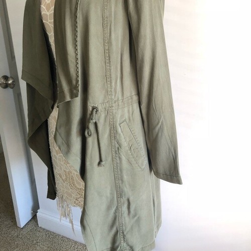 NEW WOME'S MAX JEANS CASUAL LONG GREEN JACKET . SIZE XS - Picture 5 of 6