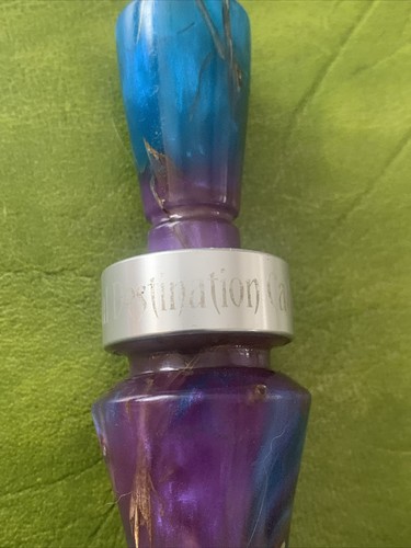 Duck Call Amethyst Blue Acrylic Anodize Silver Band Mallard Final Destination - Picture 2 of 9