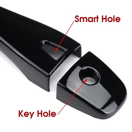 Cubiertas de manija de puerta negras brillantes para Nissan Altima 2013-2018 borde con orificio inteligente - Imagen 6 de 8