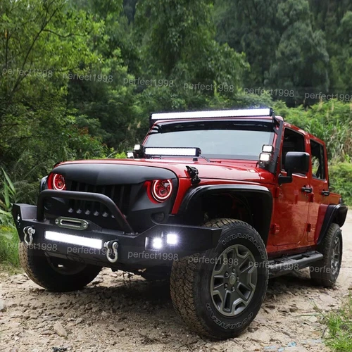 32" LED Light Bar+4x 4.5" Fog Pods Amber Flash DRL+ Wiring Combo Kit ATV Offroad - Bild 3 von 24