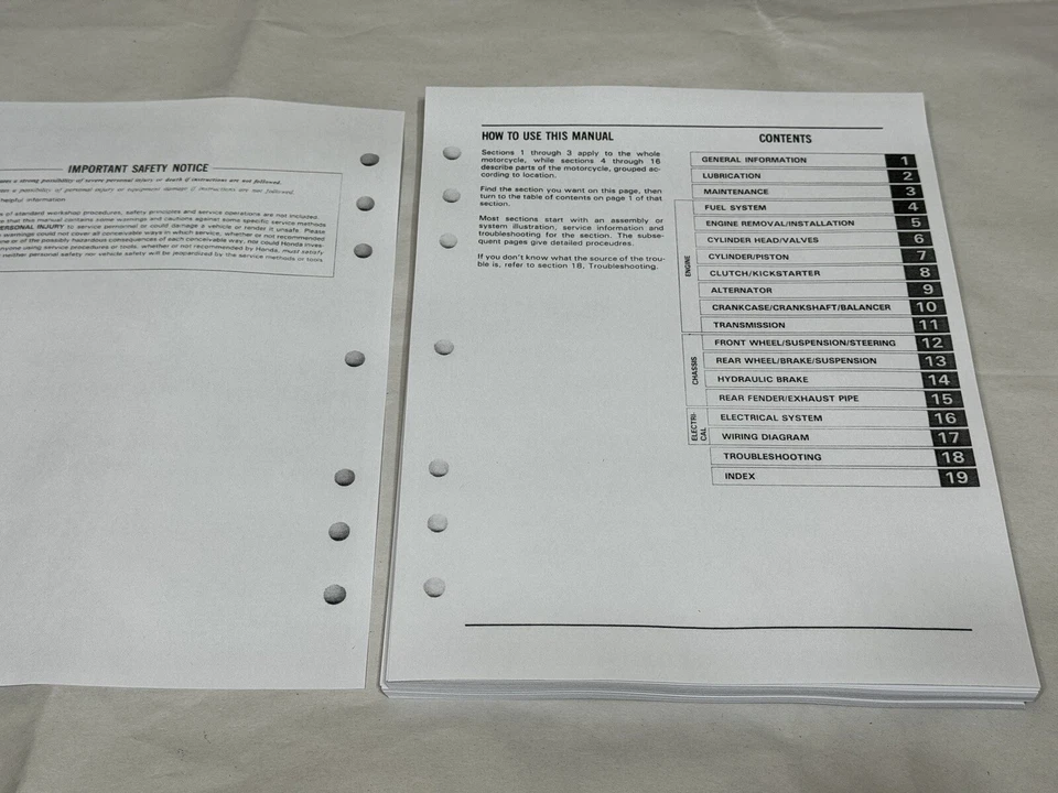 Manual de taller de reparación de fábrica impreso 1986-1995 Honda XR250R XR250 R Foto 2 de 3
