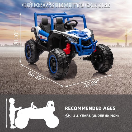 24V Ride on UTV Car 2 Seater 4X4 Off-Road Electric ATV for Kids W/ Quick Charger - Picture 20 of 62