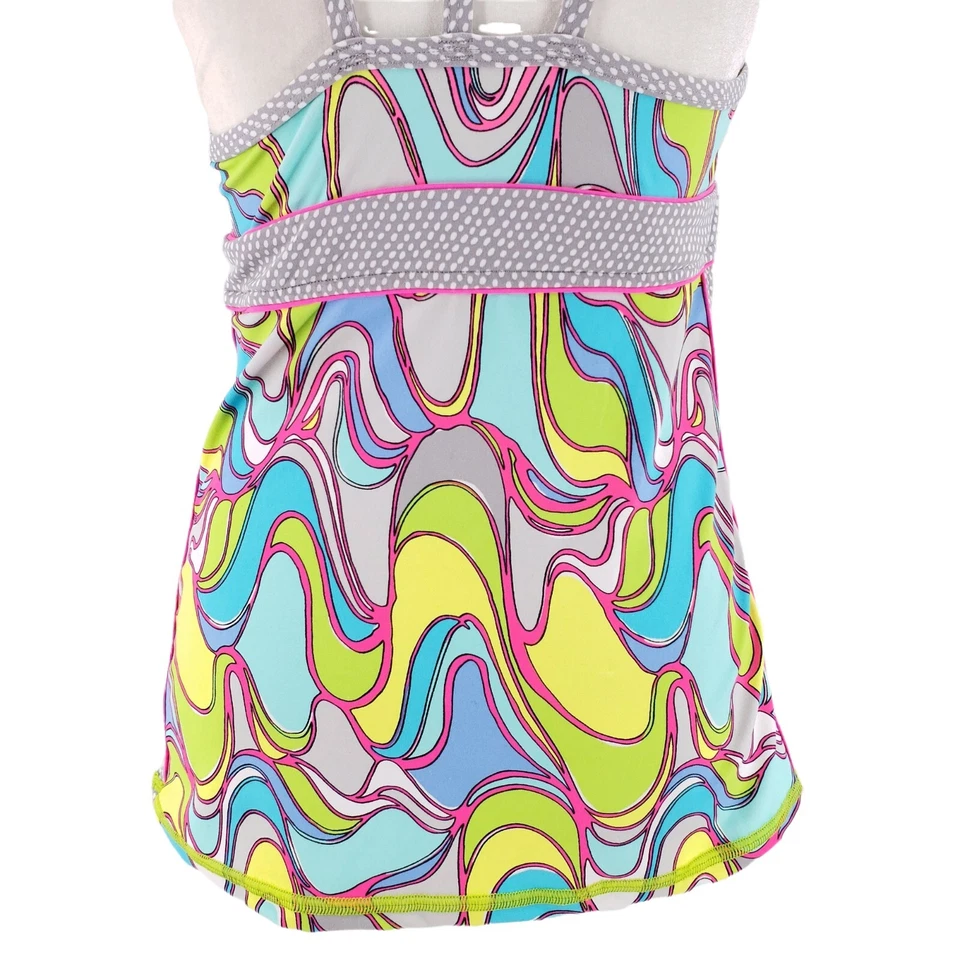 TRINA TURK Recreación LAMP Multi Correa Camiseta sin Mangas Sujetador Acolchado Colorido PEQUEÑO Foto 4 de 4