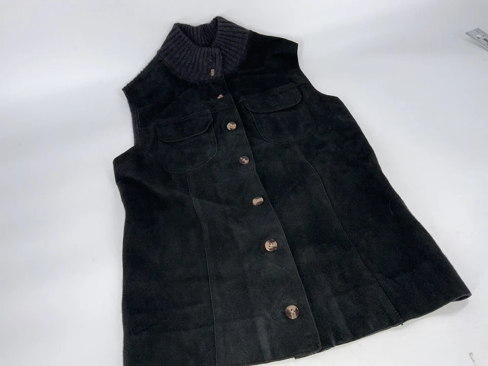 J. McLaughlin жилет куртка S мужчин серый кожаный спереди шерсти назад LNWOT YGI D3-150 - Изображение 2 из 4