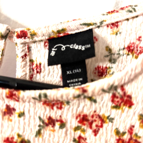 New With Tags! Art Class - Girls' Long Sleeve Pink Floral Dress - XL /14 - Picture 5 of 5