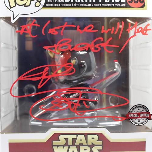 Funko Pop firmado por Ray Park Star Wars Duel of the Fates Darth Maul #506 certificado de autenticidad JSA - Imagen 12 de 12