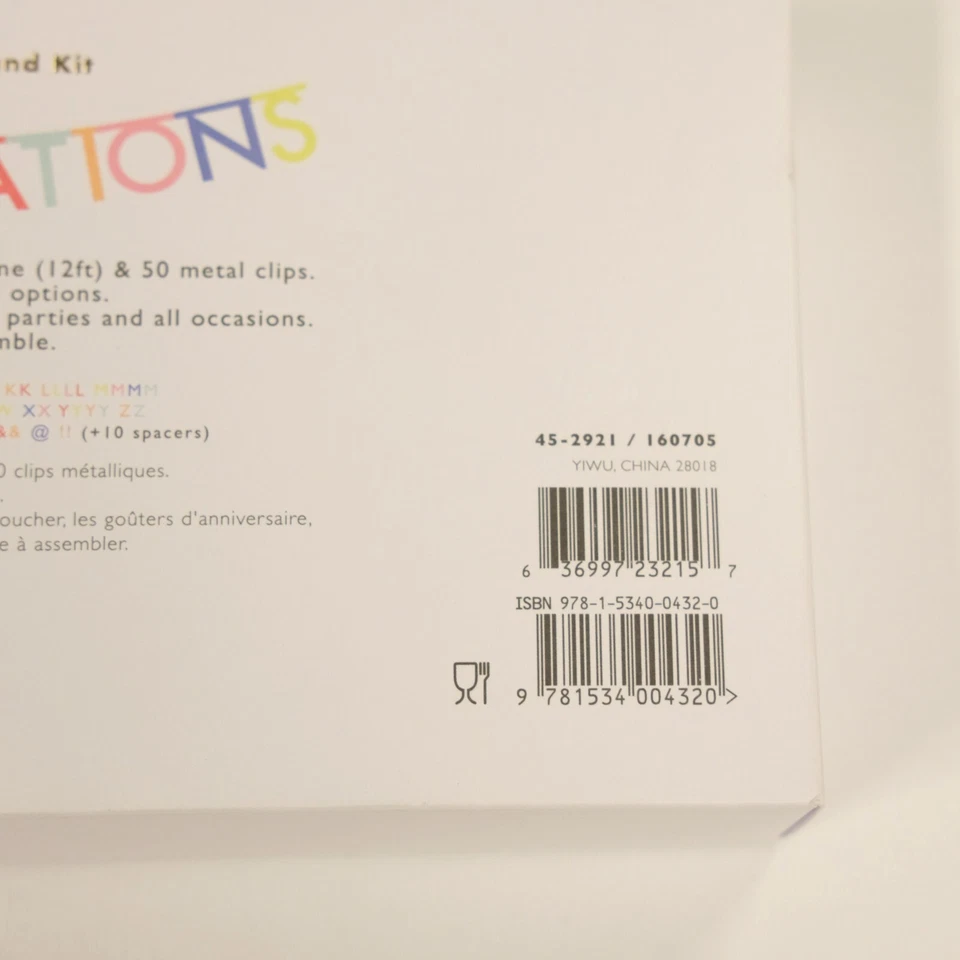 Meri Meri Make Your Own Garland Banner 134 Letters Congratulations Birthday NEW! - Image 4 of 4