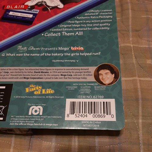 2018 New Mego BLAIR WARNER THE FACTS OF LIFE 8'' LE Action Figure Sealed - Picture 7 of 12