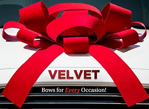 CarBowz Magnetic Velvet Car Bow Fully Assembled Large 4 ft Red Blue - Picture 7 of 12