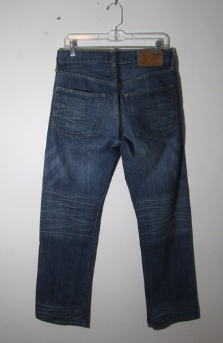 H&M Blue "Straight Leg" Button Fly Denim Jeans Size 30X32 - Picture 3 of 5