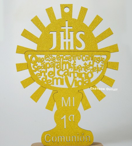 Primera Comunion Recuerdos Caliz Communion Table Centerpiece 12" Centro De Mesa - Picture 4 of 6