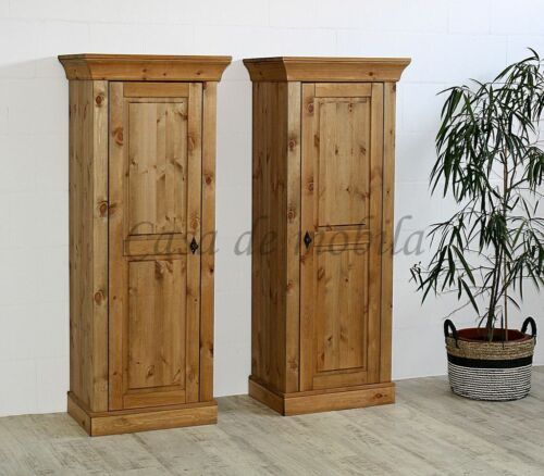 Massivholz Highboard 65x163x45cm Kiefer massiv gelaugt geölt Geschirrschrank - Bild 6 von 12
