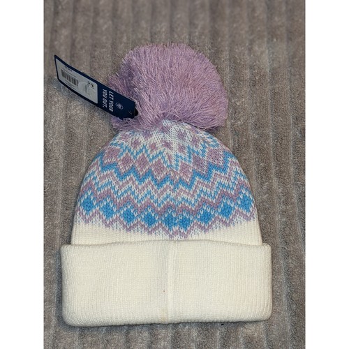 '47 New England Patriots Kids Cuffed Knit Pom Beanie Hat Purple White NWT - Picture 5 of 6