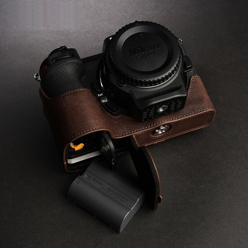Hecho a mano cuero genuino media cubierta de la cámara para Nikon Z7 ii Z6 ii Z5 Z6 Z7 - Imagen 8 de 18