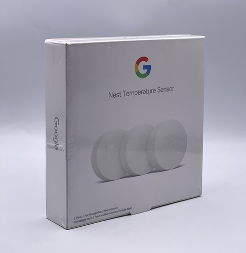 Google Nest T5001SF White Temperature Sensor 3 Count Pack Sealed