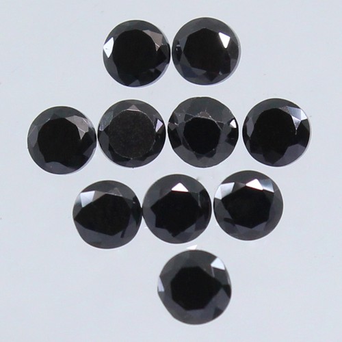 Awesome! Fancy Color VS1 10 Pcs Lot of 2.20 mm Round Brilliant Cut Black Diamond - Picture 11 of 12