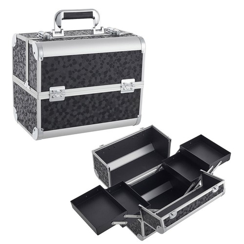 Aluminium Large Storage Beauty Box Make up Nail Jewelry Cosmetic Vanity Case - Picture 25 of 40