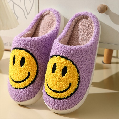 Smile Face Hausschuhe für Herren Damen Kinder Retro Wärme Flauschige Slippers-- - Bild 23 von 53
