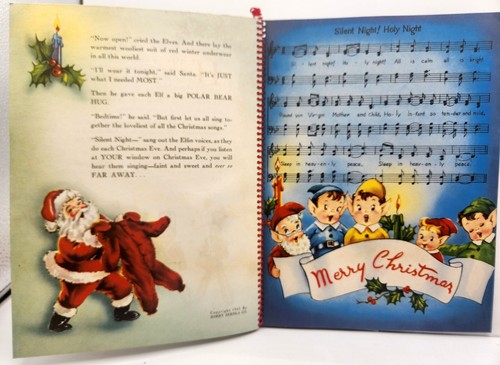 1951 Santa Claus in Toyland Boxed NMechanical Activity Book Volvelle c.1951 - Picture 16 of 19