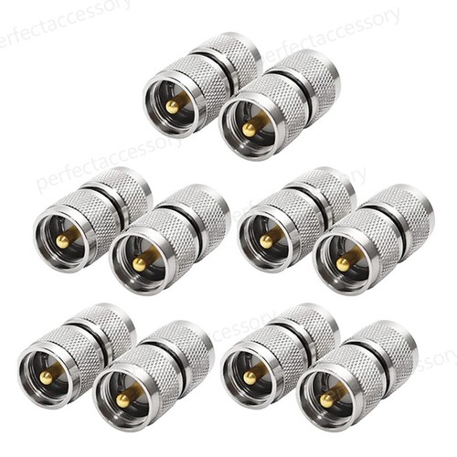 2/6/10Pcs UHF PL259 Male to Male Coax Connector RF Coaxial Adapter Low Loss NEW - Picture 10 of 10