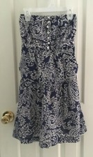 American Eagle Outfitters Strapless Dress - Blue & White Pattern - Junior Size 0