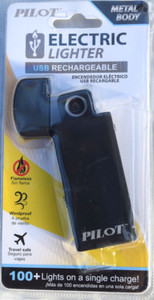 Pilot USB Rechargeable Electric Lighter Metal Body 100 Lights