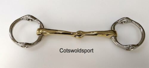 "Snaffle de mordaza para correr CS Cheltenham plata alemana 140 mm 5,5" - Imagen 2 de 3