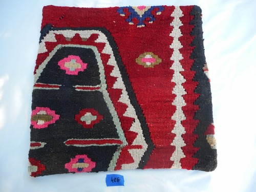 Unique  Kilim Pillow Cover 16x16" Case from Kilim Rug Hidden Zipper Amazing Work - Picture 1 of 10