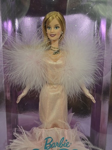 NEW 2002 Barbie Doll Pink Dress With Feathers & Necklace Collector 53975 * NRFB - Picture 18 of 19