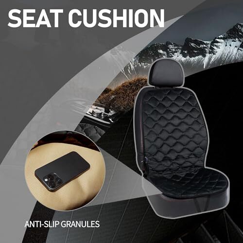 Seat Cushion for Full Back and Seat Comfortable Driver or Passenger Side Black - Picture 7 of 8